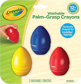 Crayola Washable Palm Grasp Crayons (Set of 3 Eggs) - Image 1